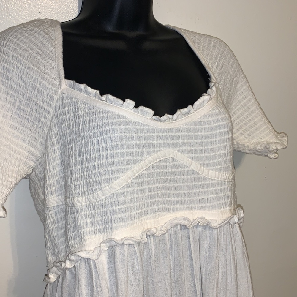 Free People Cottagecore Coastal Prairiecore boho slub Cotton Maxi - Picture 3 of 15